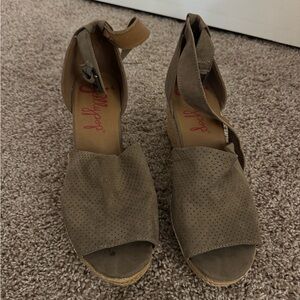 Jellypop Tan Espadrille Wedge Sandals